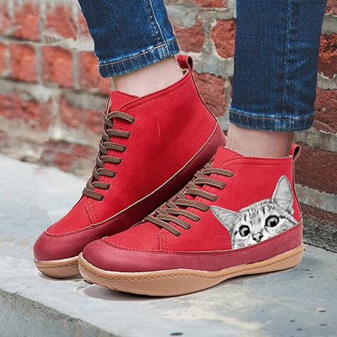 Botas gato Oslo rojas - Fabricadas por nosotros