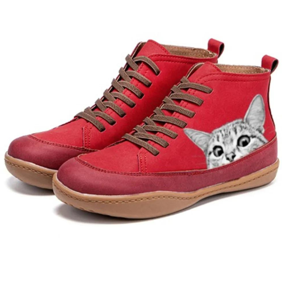 Botas gato Oslo rojas - Fabricadas por nosotros